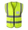 ZUJA in Stock Fast Shipping Lightweight Polyester Fluorescent Hi Vis Reflective Safety Vest Practical Multi Pocket Safety Vest